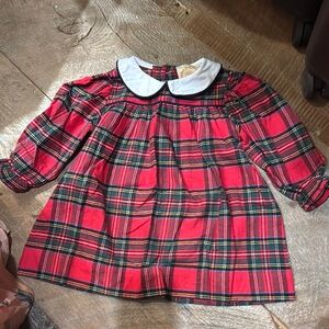TBBC Long Sleeve Maerin Fitz Frock Society Prep Plaid-Worth Ave White & Navy